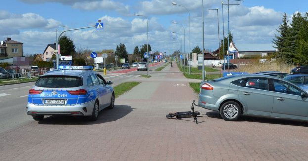 Nieustąpienie pierwszeństwa przyczyną wypadku z udziałem nastoletniego kierowcy hulajnogi