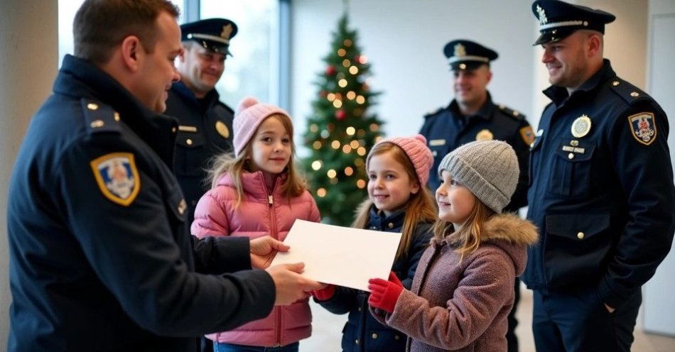 zdjęcie: Przedszkolaki z Oleśna złożyły świąteczne życzenia policjantom / TM/ przykładowa ilustracja