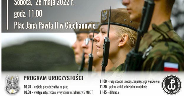 Przysięga terytorialsów na ciechanowskim rynku