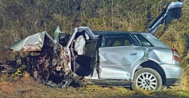 Samochód osobowy uderzył w drzewo. Kierowca i pasażerowie w szpitalu