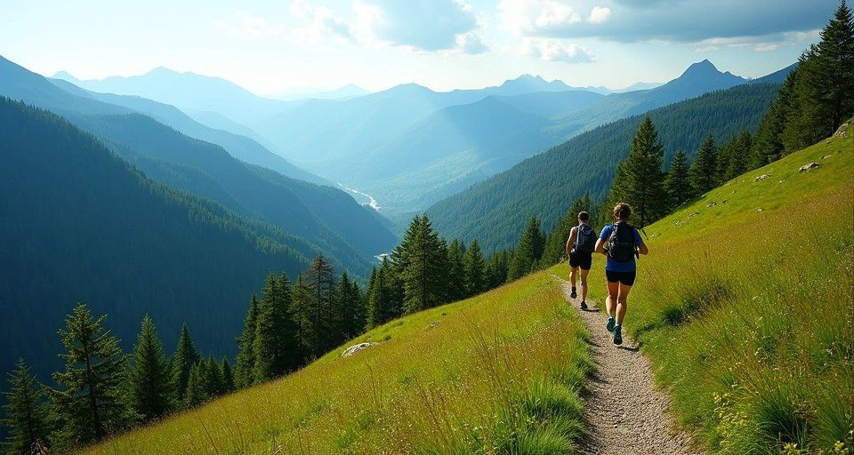 zdjęcie: Karpacz — sportowa energia Karkonoszy przez cały rok / Widok górskich tras biegowych w Karkonoszach w okolicach Karpacza /TMAI