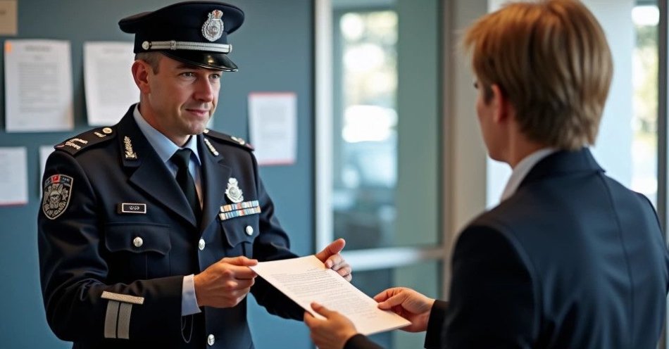 zdjęcie: Mieszkaniec dziękuje dzielnicowemu za szybką pomoc / TM/ przykładowa ilustracja