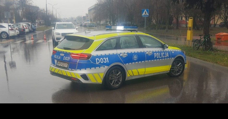 zdjęcie: Rowerzysta potrącony na przejściu w Radzyniu Podlaskim / fot. KPP Radzyń Podlaski