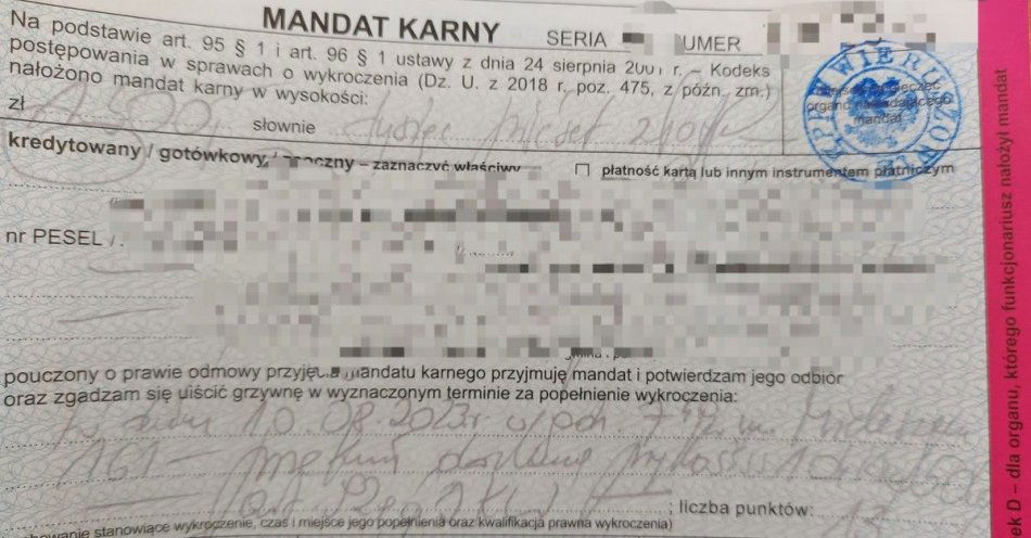 zdjęcie: Pędził 104 km/h w terenie zabudowanym / fot. KPP w Wieruszowie