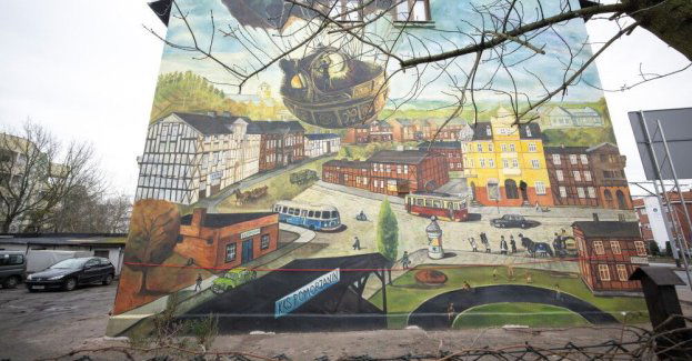 Mural na podstawie obrazu "Chełmionka" odsłonięty przy Szosie Chełmińskiej 104