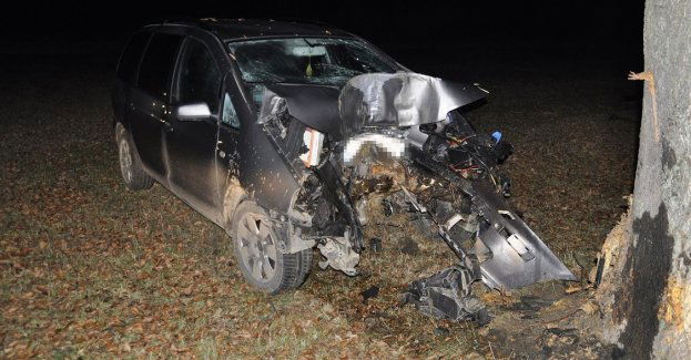 Stracił panowanie nad Seatem, uderzył w przydrożne drzewo