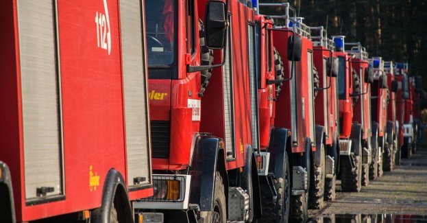 Pożar składowiska tekstyliów w Kamieńcu