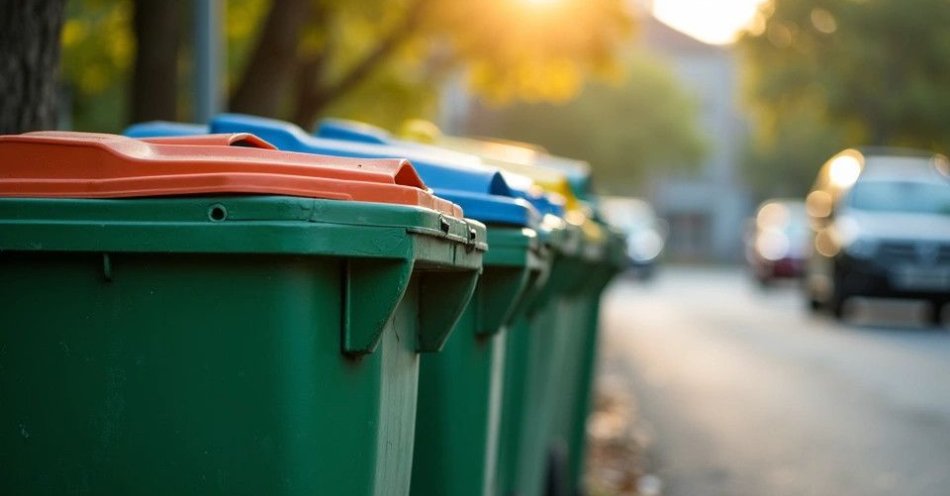 zdjęcie: Kontrole segregacji odpadów w Sokołowie Podlaskim / Pojemniki na odpady selektywne na cichej ulicy mieszkaniowej /TMAI