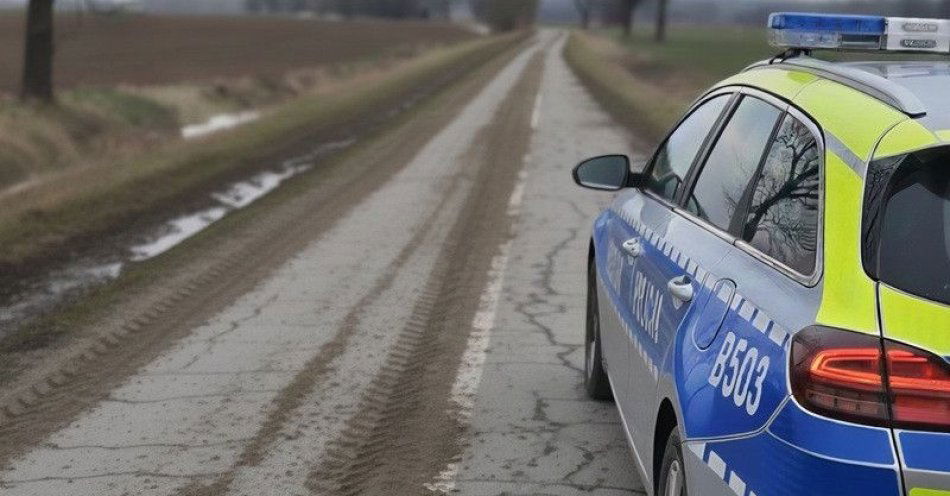 zdjęcie: Błoto na drodze zwiększa ryzyko wypadków i grozi mandatem / fot. KPP w Ząbkowicach Śląskich