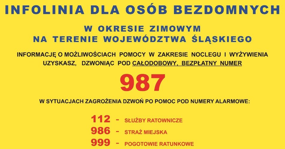 zdjęcie: Bezpłatna infolinia dla osób w kryzysie bezdomności / fot. nadesłane