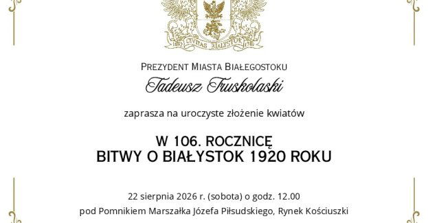 Obchody 106. rocznicy Bitwy Białostockiej