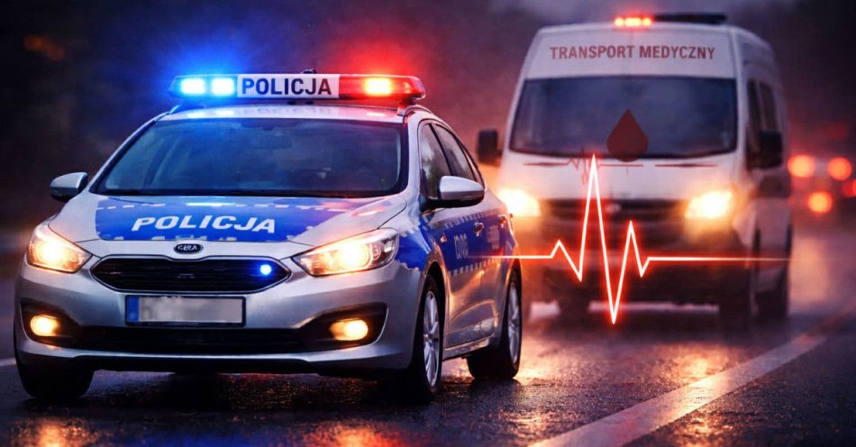 zdjęcie: Policjant z Brojców eskortował transport krwi na operację / fot. KPP w Gryficach