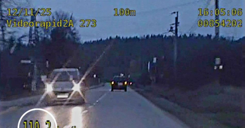 zdjęcie: 119 km/h w zabudowanym Kierowca tłumaczył Mam dobry samochód / fot. KPP w Piasecznie