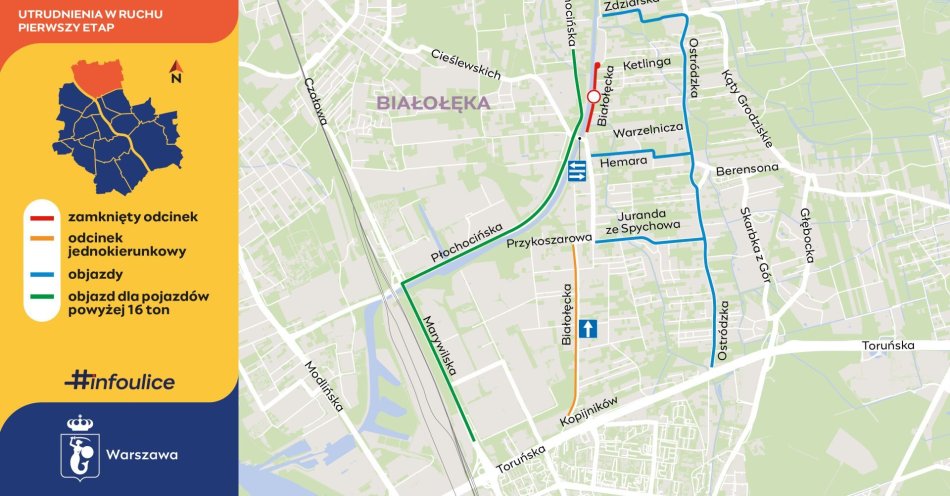 zdjęcie: Rozpoczyna się rozbudowa ulicy Białołęckiej / fot. nadesłane
