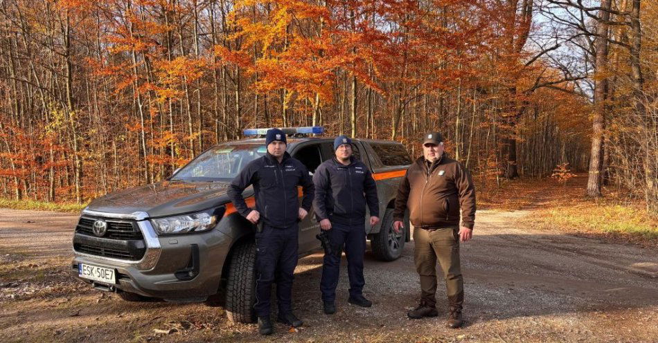 zdjęcie: Patrole w lasach przeciw nielegalnej wycince gałęzi / fot. KPP w Łowiczu