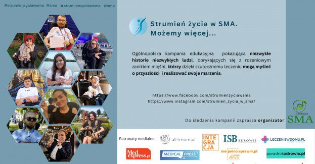 Strumień życia w SMA – kontynuacja ogólnopolskiej kampanii edukacyjnej z tegorocznym mottem przewodnim – Możemy więcej…