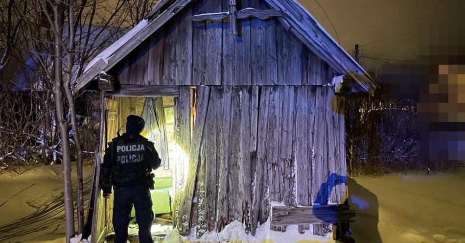 zdjęcie: Niskie temperatury zagrażają bezdomnym Policja apeluje o pomoc / fot. KPP Zambrów