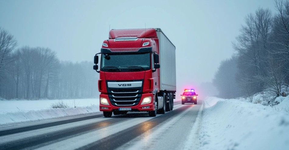 zdjęcie: Policja apeluje do kierowców ciężarówek rozsądek zimą / TM/ przykładowa ilustracja
