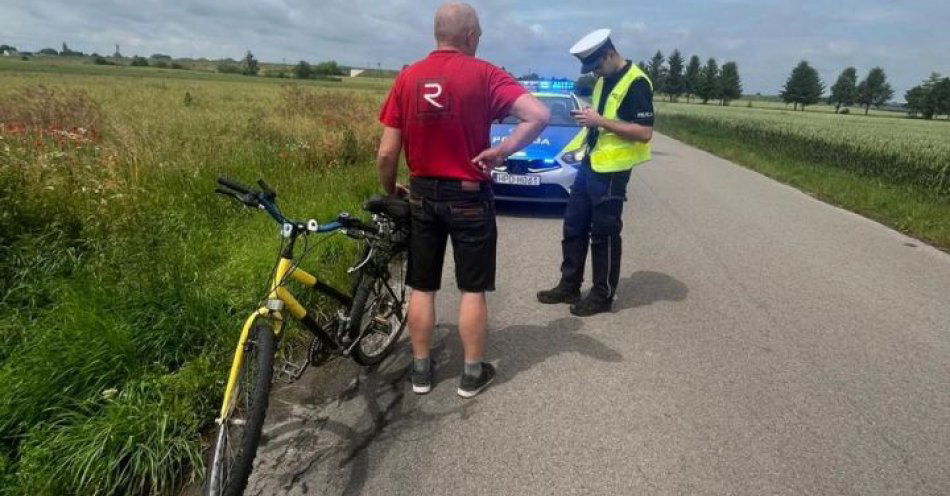 zdjęcie: Nietrzeźwy cyklista zatrzymany podczas akcji Jednośladem bezpiecznie przez wakacje / fot. KPP Hrubieszów