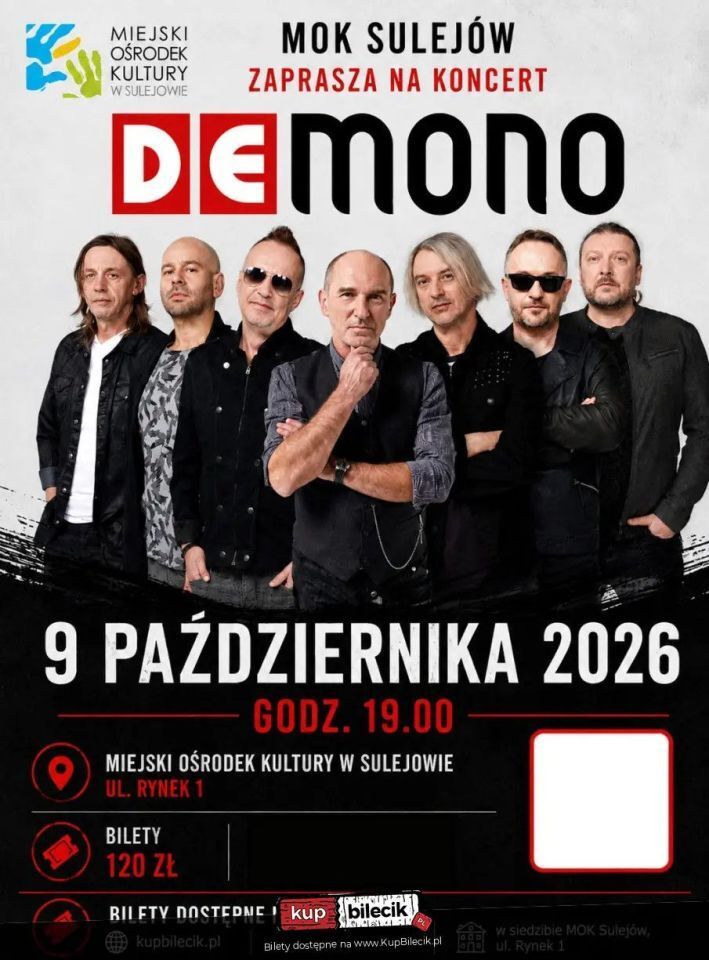 zdjęcie: Koncert De Mono w Sulejowie! / kupbilecik24.pl / Koncert De Mono w Sulejowie!