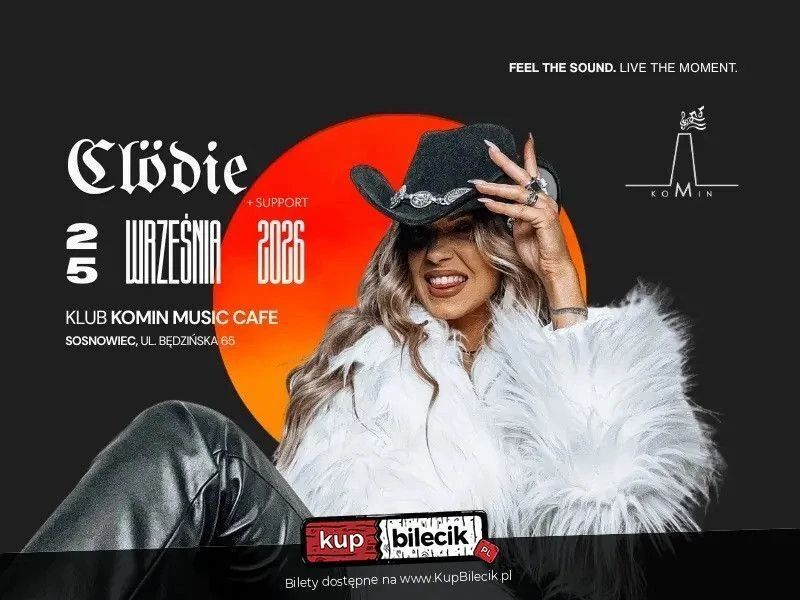 zdjęcie: Koncert Clödie w Komin Music Cafe Sosnowiec / kupbilecik24.pl / KONCERT Clödie w KOMIN MUSIC CAFE | SOSNOWIEC