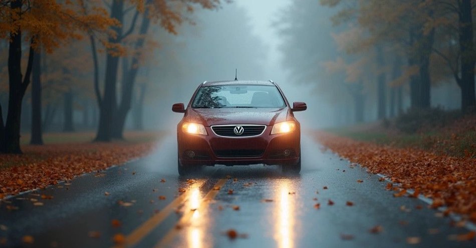 zdjęcie: Bezpieczna jazda w jesiennej aurze / TM/ przykładowa ilustracja