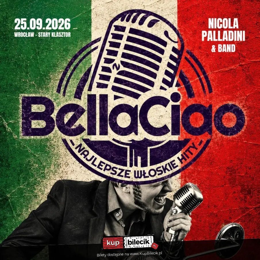 zdjęcie: Bella Ciao - najlepsze włoskie hity gra Nicola Palladini & Band / kupbilecik24.pl / Bella Ciao - najlepsze włoskie hity gra Nicola Palladini & Band