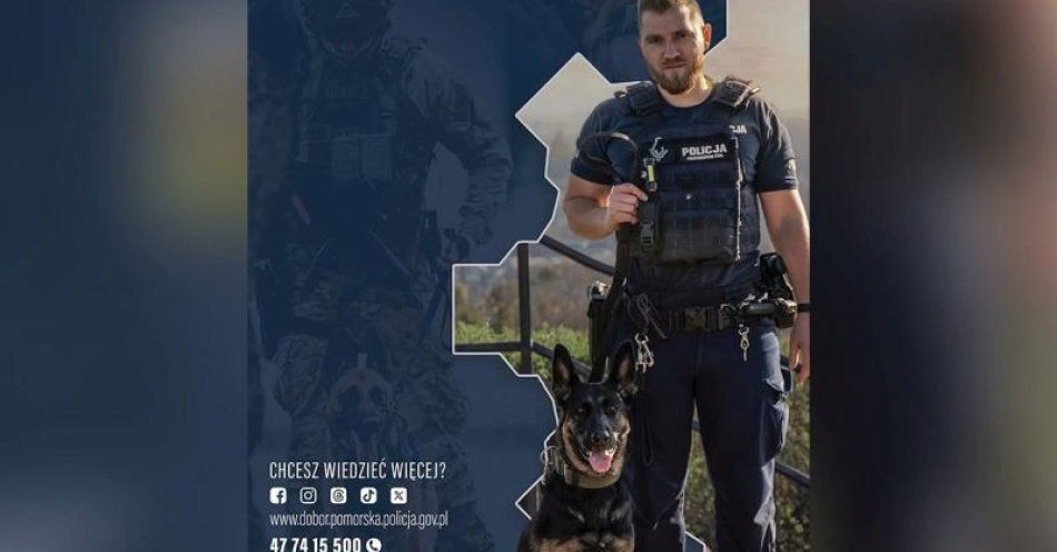 zdjęcie: Zostań policjantem i przewodnikiem psa służbowego w Człuchowie / fot. KPP w Człuchowie