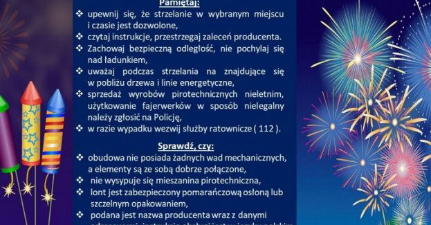 Policjanci przestrzegają. Fajerwerki - Odpalaj z głową!