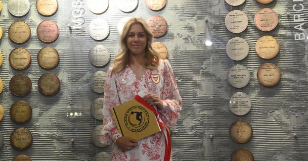 Mistrzyni olimpijska Mirosław odsłoniła złotą plakietę w Muzeum Sportu i Turystyki