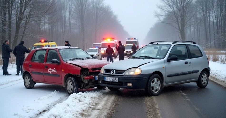 zdjęcie: Józefowo: czołowe zderzenie dwóch aut trzy osoby w szpitalu / TM/ przykładowa ilustracja