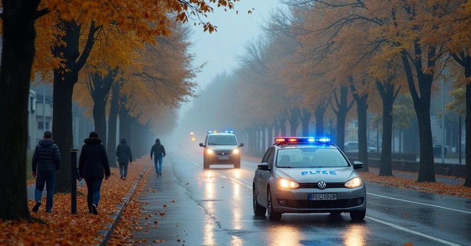 zdjęcie: Uwaga kierowcy i piesi podczas jesiennych warunków / TM/ przykładowa ilustracja