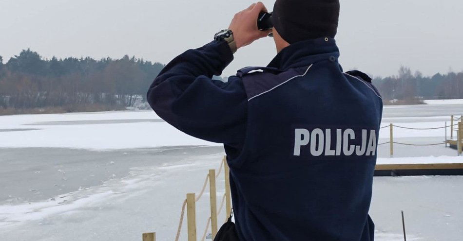 zdjęcie: Zimowa przerwa bez śniegu Uwaga na zdradliwy lód / fot. KPP Rawicz