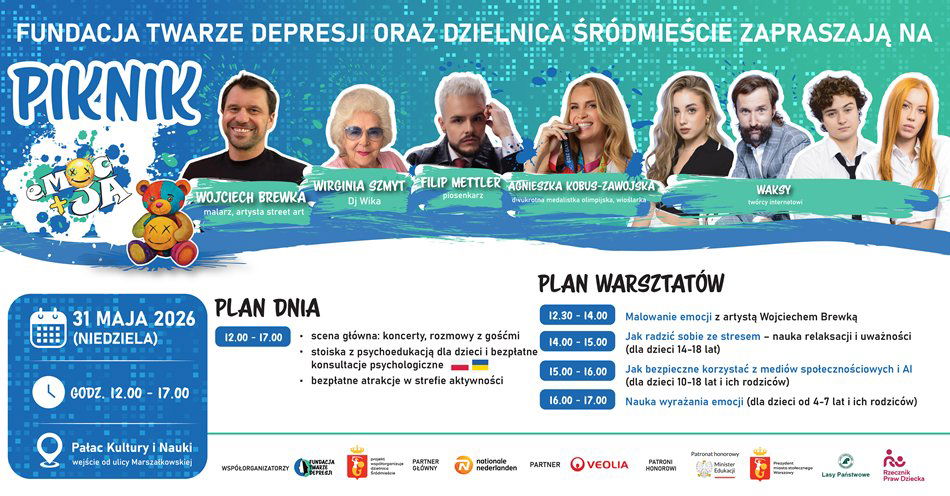 zdjęcie: Nationale-Nederlanden wspiera piknik Fundacji Twarze Depresji / fot. nadesłane