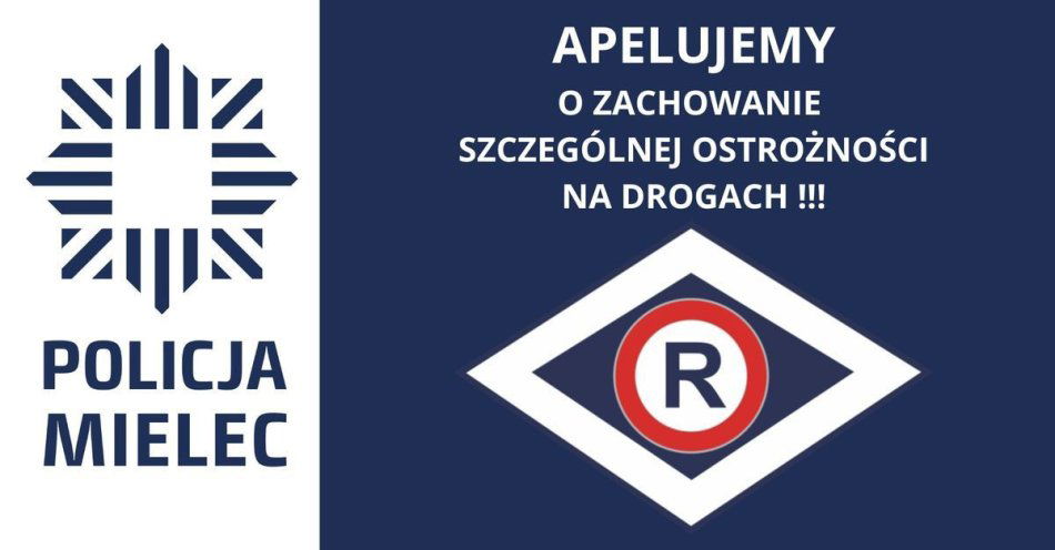 zdjęcie: Policja przypomina o bezpieczeństwie na śliskich drogach / fot. KPP w Mielcu