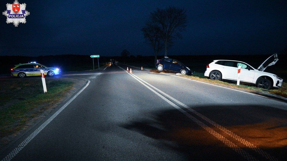 zdjęcie: Cztery osoby ranne w wypadku na drodze 808 / fot. KPP Łuków