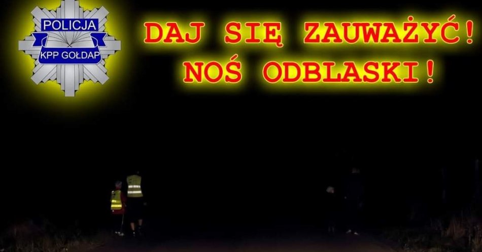 zdjęcie: Noś odblaski i bądź widoczny na drodze. Bezpieczniej / fot. KPP w Gołdapi
