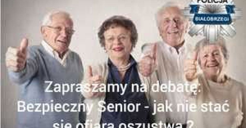 zdjęcie: Debata o bezpieczeństwie seniorów w Stromcu / fot. KPP w Białobrzegach