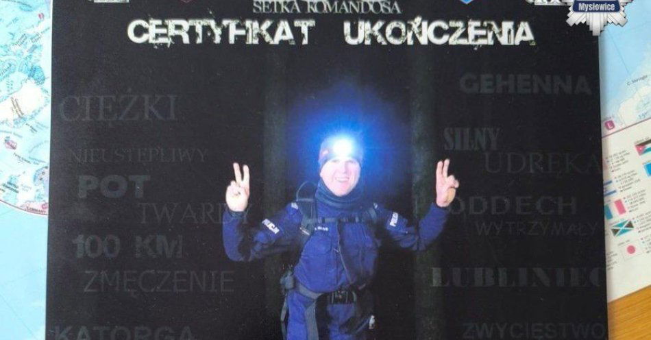 zdjęcie: Mysłowicki policjant 23. w Wielkim Szlemie Komandosa / fot. KMP w Mysłowicach