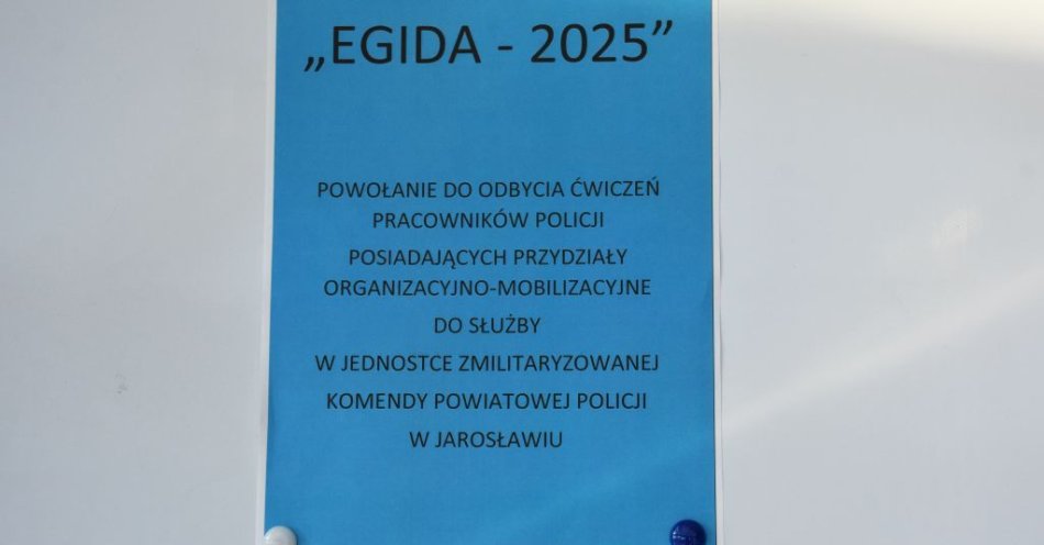 zdjęcie: Ćwiczenia EGIDA 25 w jarosławskiej komendzie policji / fot. KPP w Jarosławiu Fot. KPP Jarosław