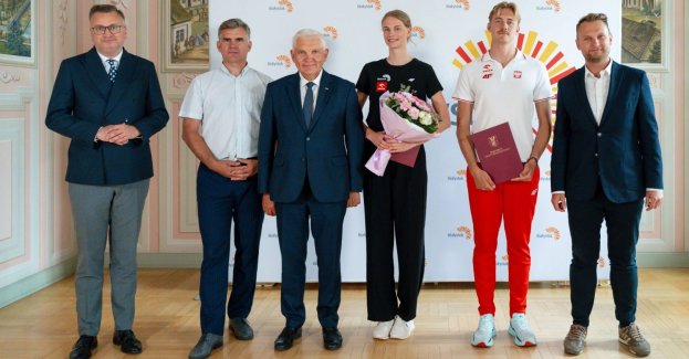 Maria Żodzik i jej trener nagrodzeni