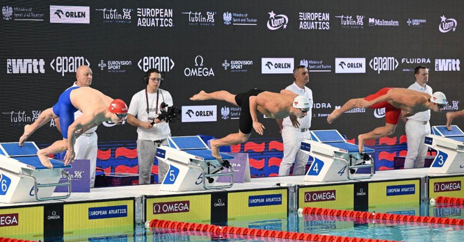 zdjęcie: Trzech świetnych Polaków, a tylko dwa miejsca. Na nami najbardziej polski wyścig pływackich mistrzostw Europy w Lublinie / fot. Rafał Oleksiewicz