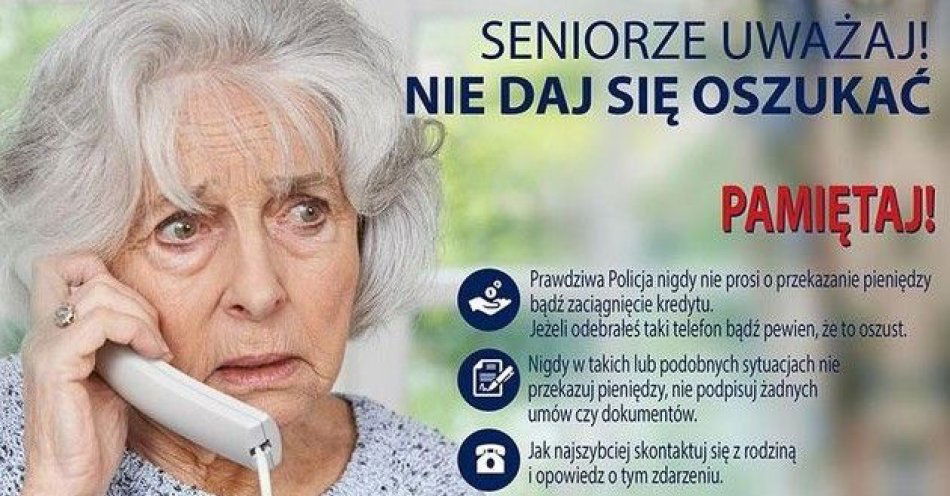 zdjęcie: Oszustwo na policjanta Seniorka straciła 80 tys zł Zmień numer / fot. KPP w Dzierżonowie