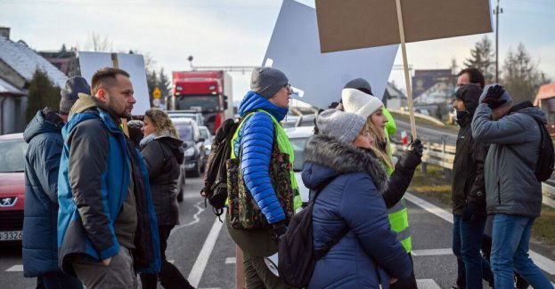 Blokada zakopianki w Gaju z powodu protestu mieszkańców