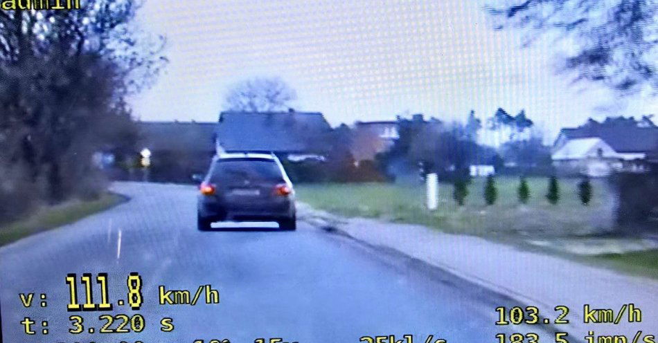 zdjęcie: Pędził 111 km/h w terenie zabudowanym i stracił prawo jazdy / fot. KMP w Kaliszu