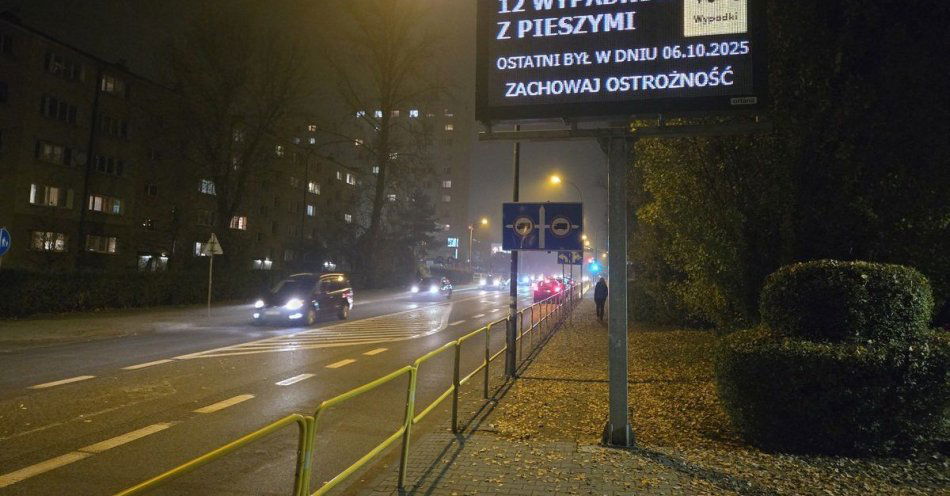 zdjęcie: Nowe tablice w Chorzowie pokazują wypadki z udziałem pieszych / fot. KMP w Chorzowie