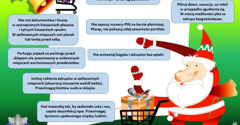 zdjęcie: Bezpieczne zakupy przed świętami. Porady policji / fot. KPP w Lublińcu