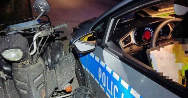 Quadem uciekał przed policjantami. Kierował pojazdem pod wpływem alkoholu i bez uprawnień