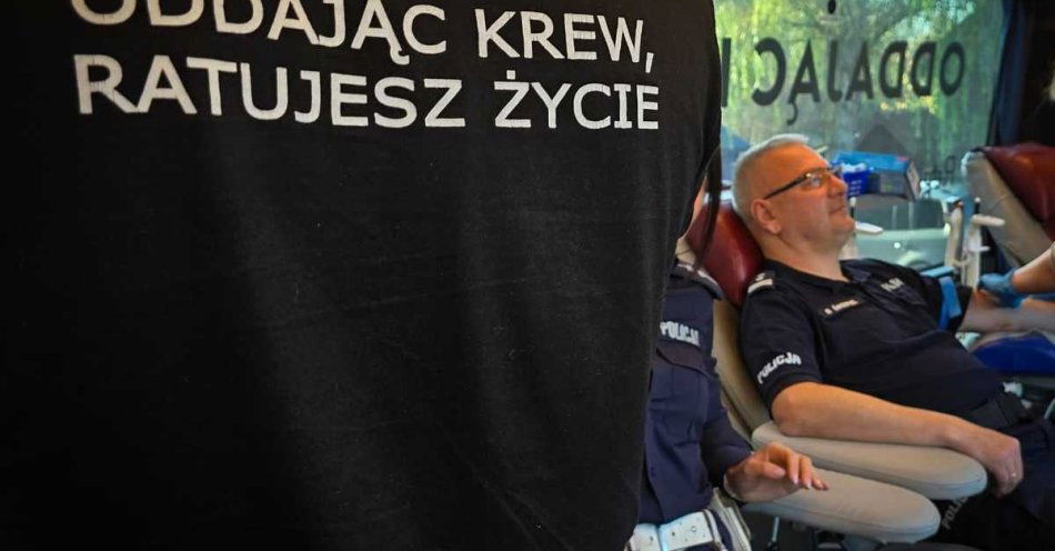 zdjęcie: Mundurowi oddali ponad 7 litrów krwi w Sokółce / fot. KPP Sokółka