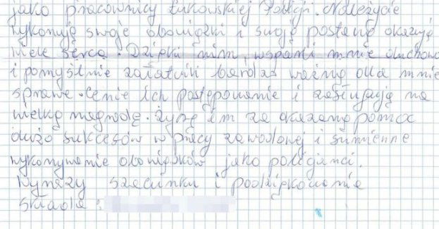 Matka dziękuje policjantom z Łukowa za wsparcie i pomoc
